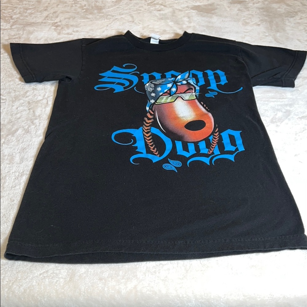 Tultex Men’s Black Tee with Blue and Orange Graphic Snoop Dogg SZ S